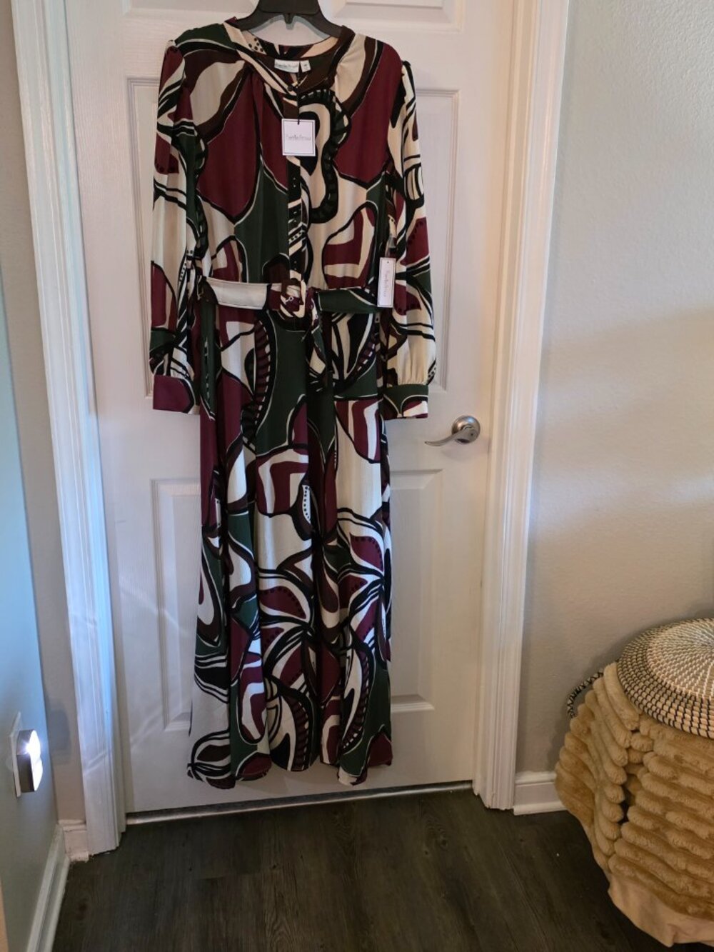 Premier Amour Womens Long Sleeve Floral Maxi Dress Plus multi Color size 16 Prod - Picture 2 of 7